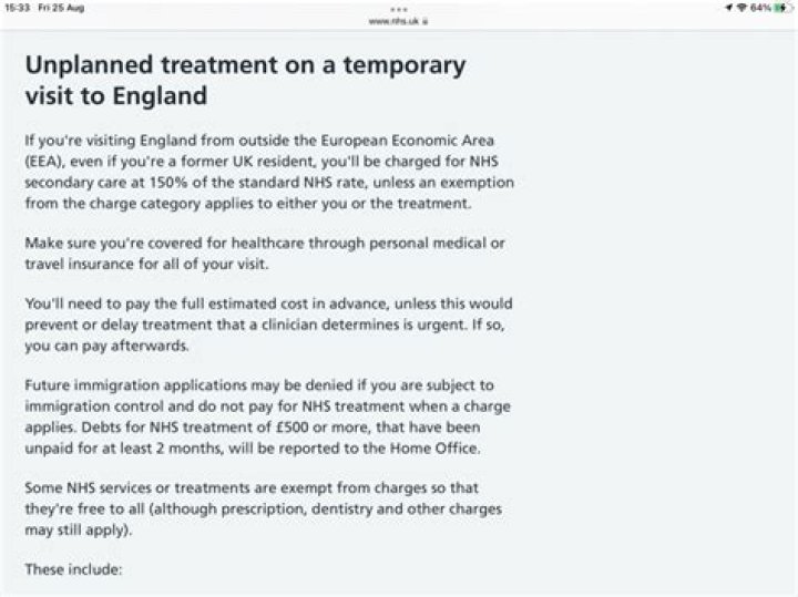 Are British expats entitled to NHS treatment?