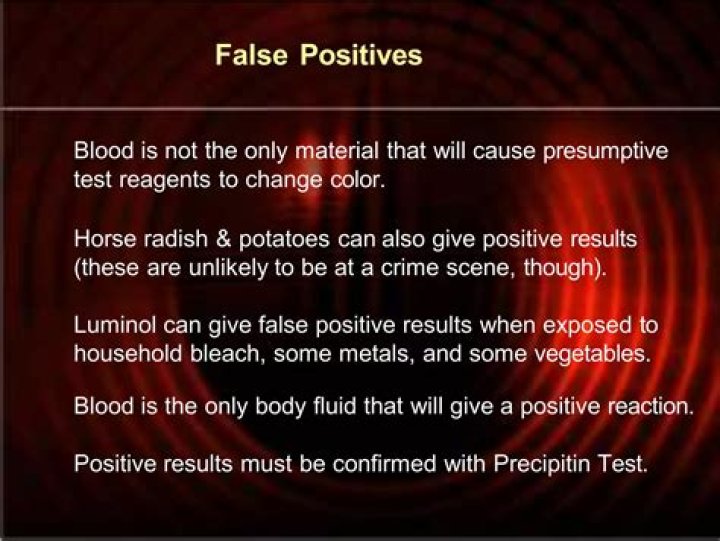 Can bleach cause false positive?