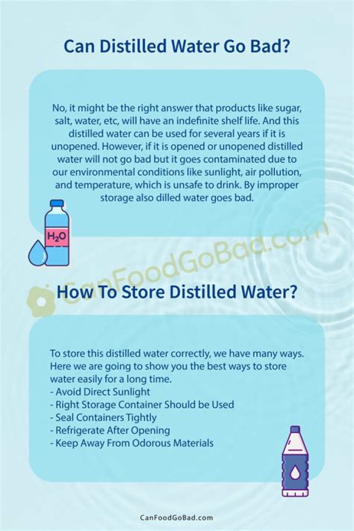 Can distilled water go bad?