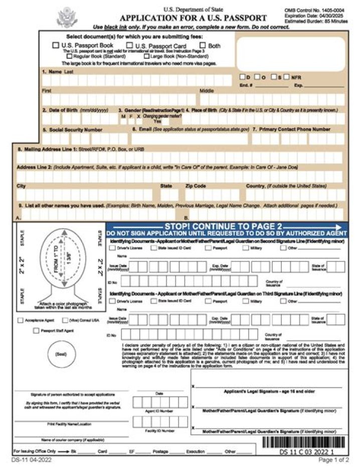 Can I download passport application form?