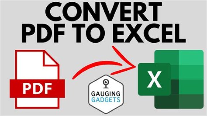 Can we convert PDF to Excel?