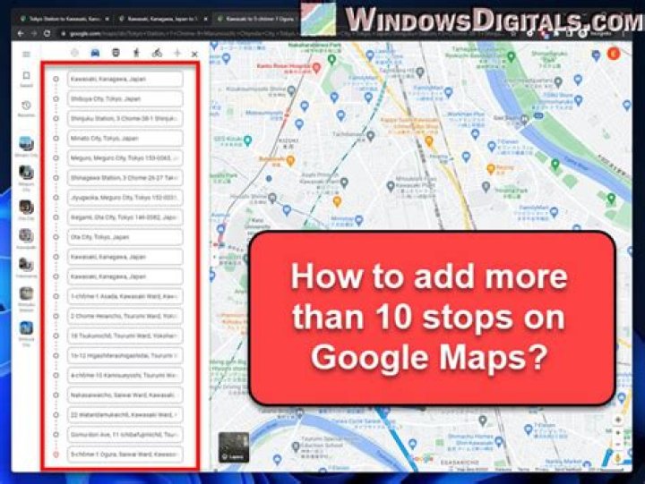 Can you add more than 10 stops to Google Maps?