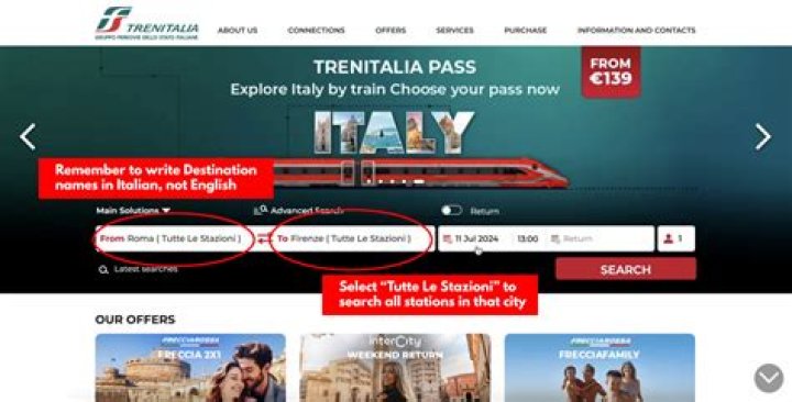 Can you buy Italian train tickets online?