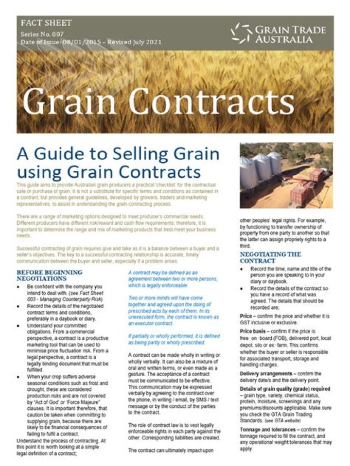 Can you buy out a grain contract?
