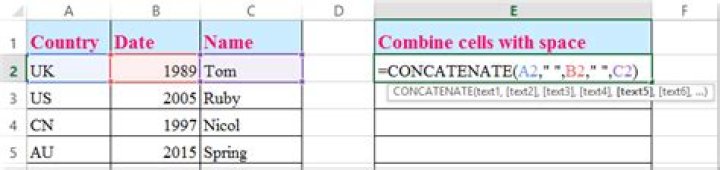 Can you concatenate multiple cells in Excel?