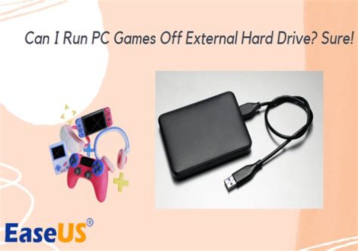 Can you download a game on an external hard drive?