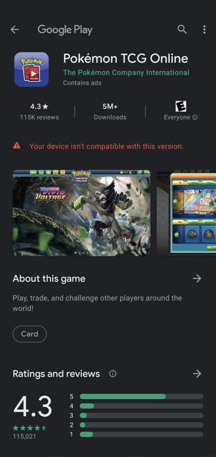 Can you play Ptcgo on Android?