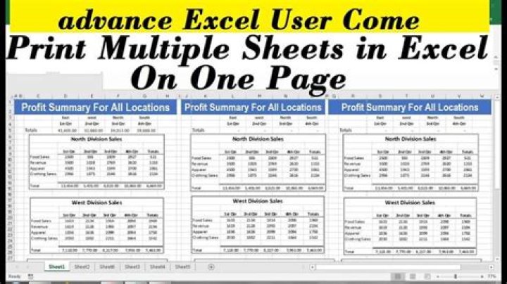 Can you print multiple Excel worksheets on one page?