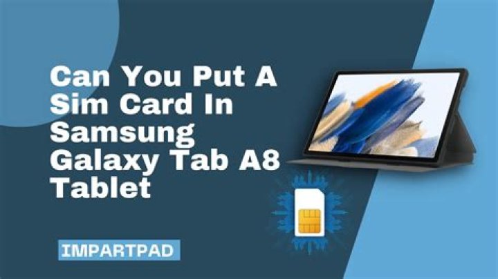 Can you put a SIM card in a Samsung Galaxy Tab 3?