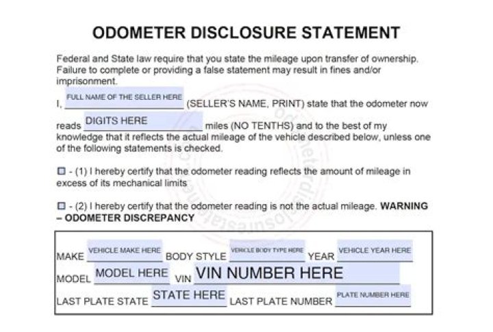 Do I need an odometer disclosure statement in Arkansas?