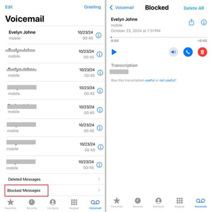 Do voicemails go through if you hang up?