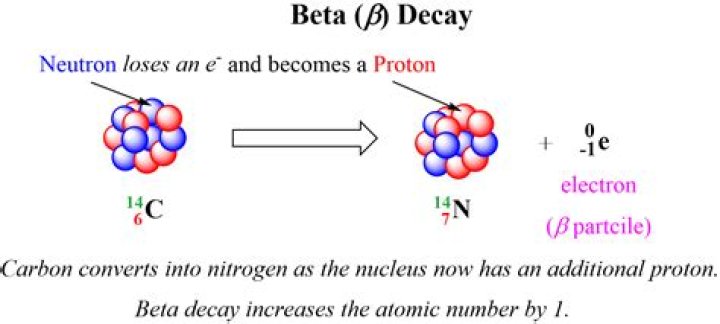 Does beta decay release a positron?