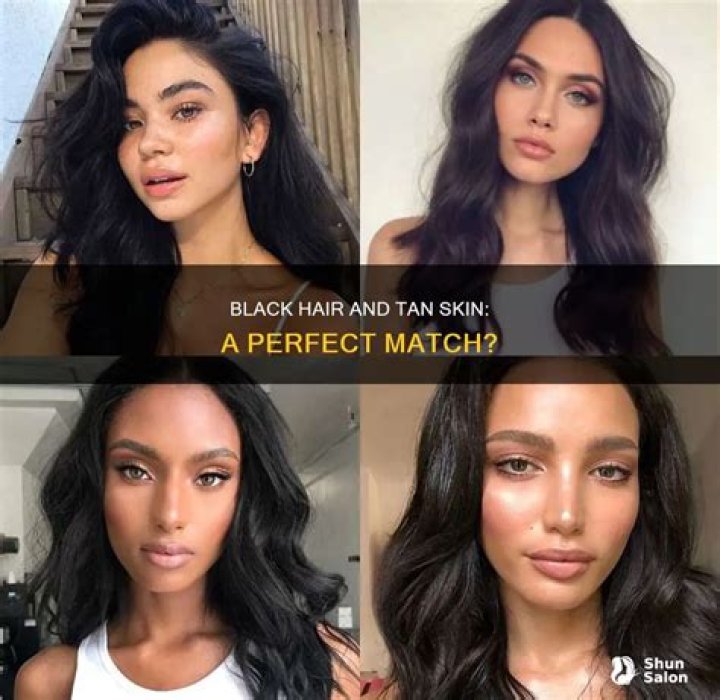 Does black hair look good with olive skin?