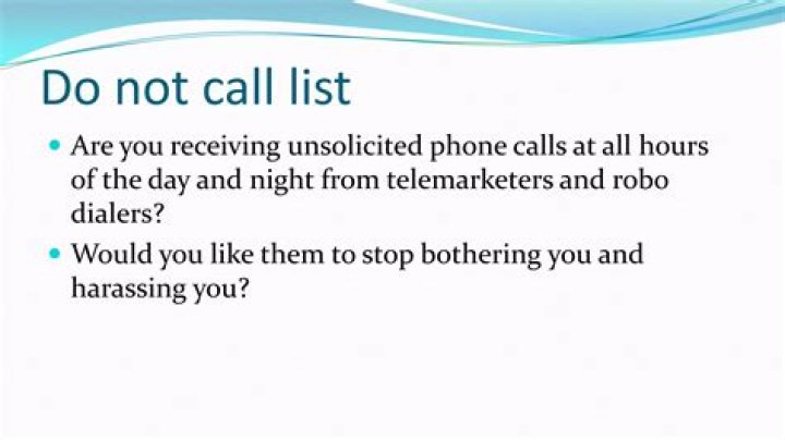 Does the Do Not call list apply to businesses?
