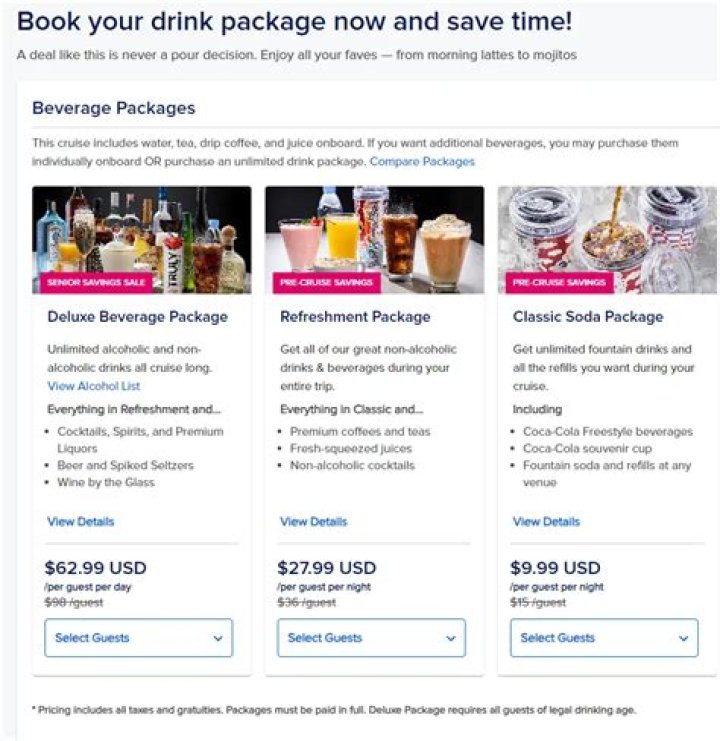 Does the drink package work on Labadee?