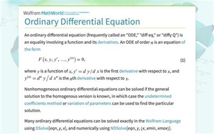 How are differential equations used in biology?