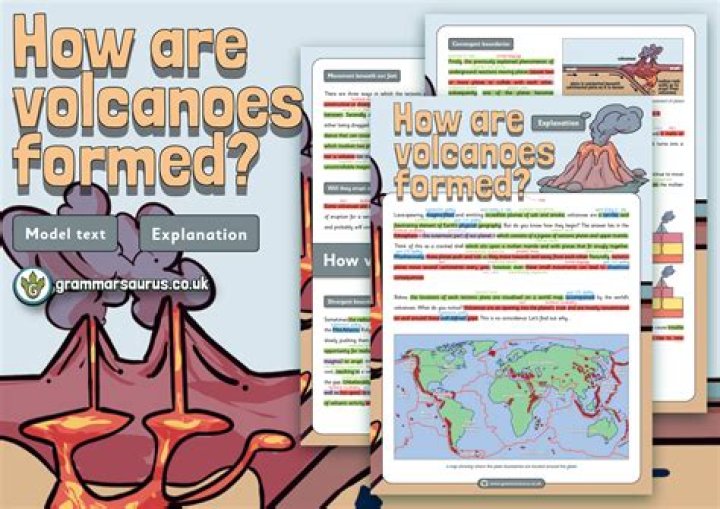 How are volcanoes formed short answer?