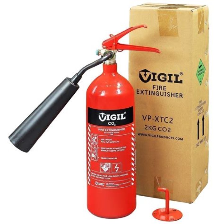 How big is a 2kg co2 fire extinguisher?