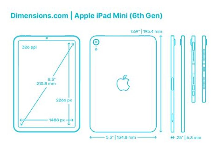 How big is the iPad mini 1st generation?