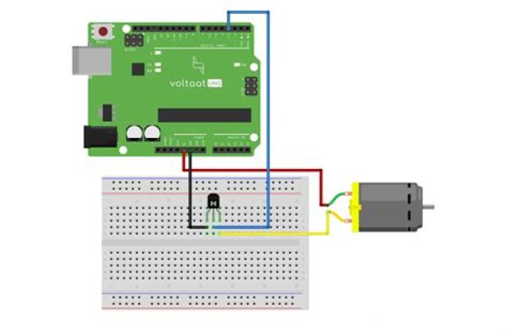 How can a transistor control a motor?