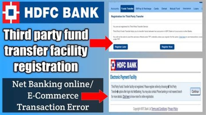 How can I activate 3rd party fund transfer in HDFC?
