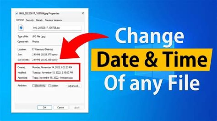 How can I change the date on a file?