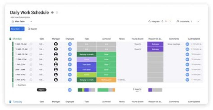 How can I check my work schedule?
