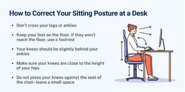How can I improve my posture at my desk?