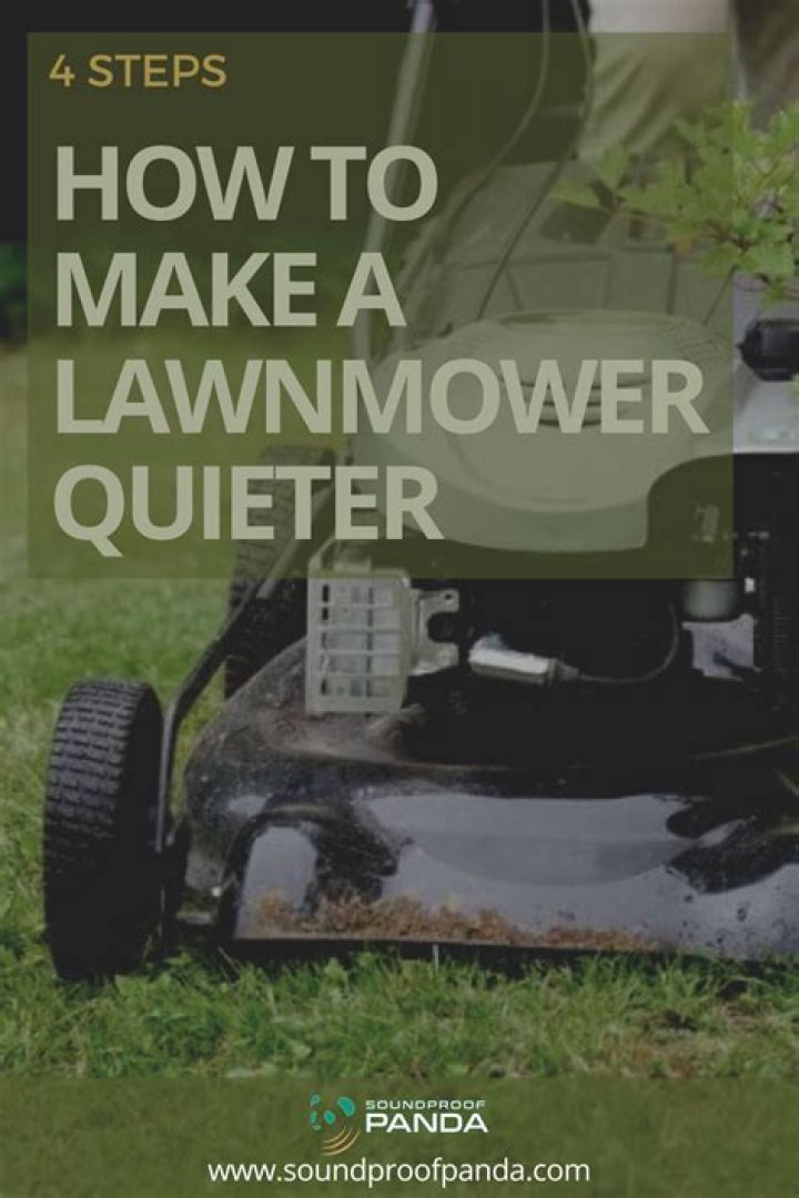 How can I make my lawn mower engine quieter?