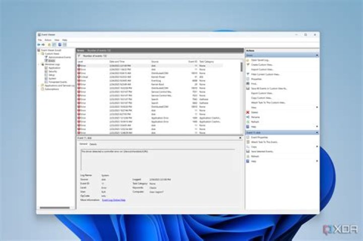 How can I see errors in web config?