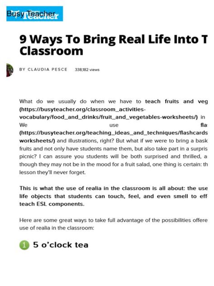 How can we bring real life into the classroom?