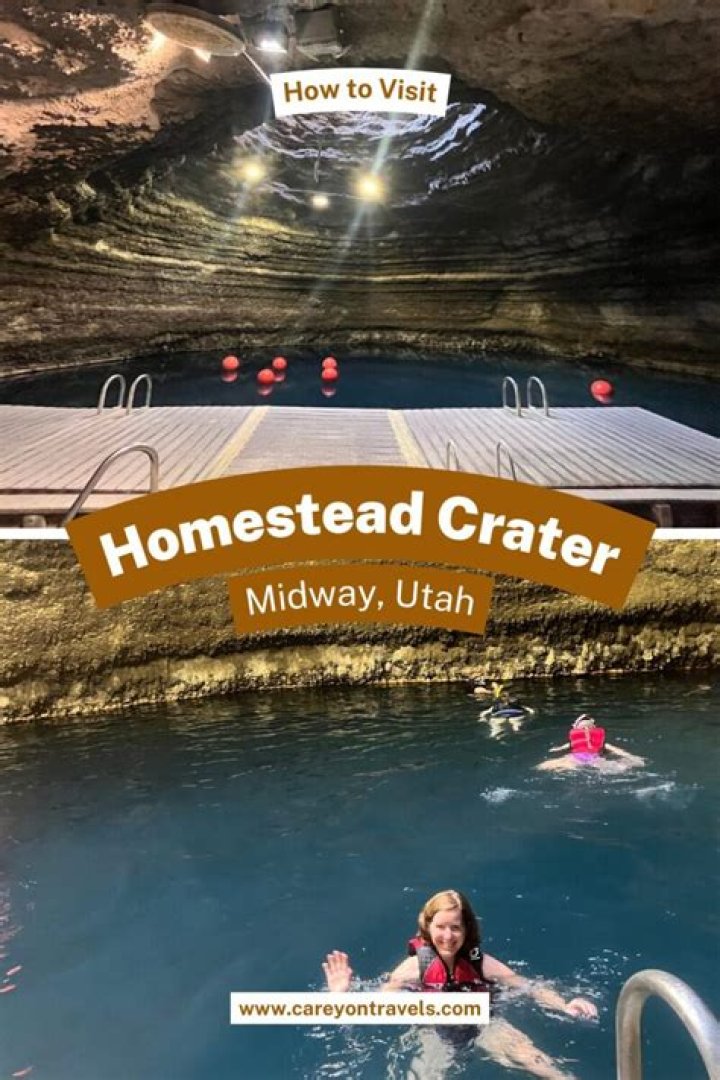 How deep is the crater at the homestead?