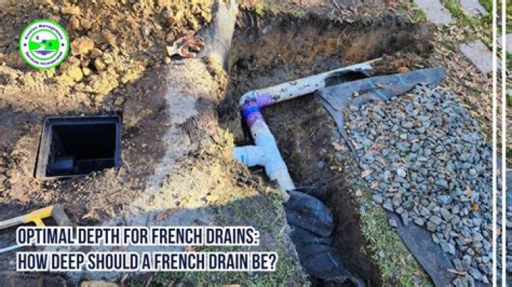 How deep should a crawl space French drain be?