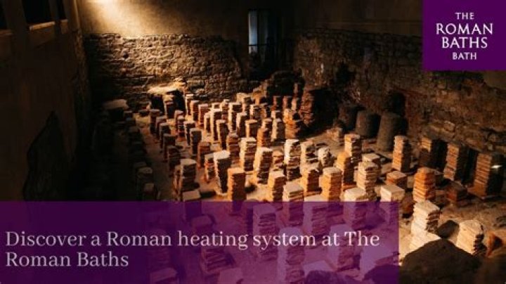 How did Romans heat bathhouses?