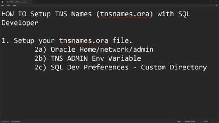 How do I add TNS entries to SQL Developer?