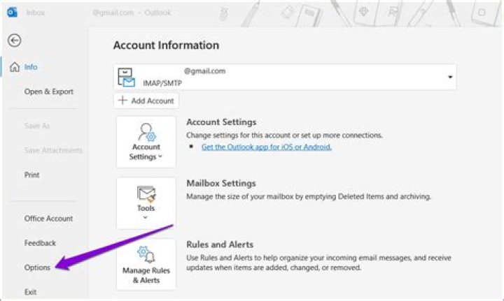 How do I allow Outlook to access my Gmail?
