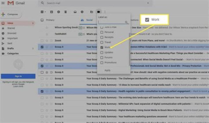 How do I alphabetize my Gmail inbox?