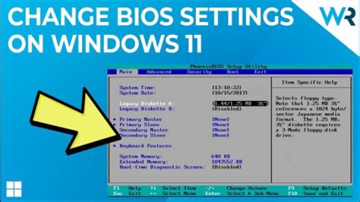 How do I change BIOS settings in Windows XP?