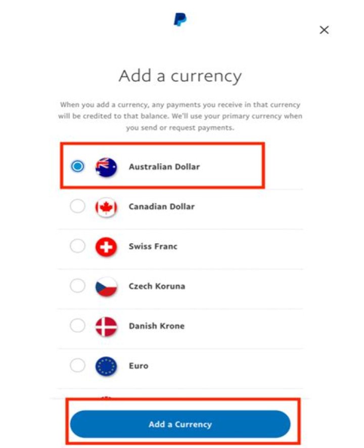 How do I change my PayPal conversion options?