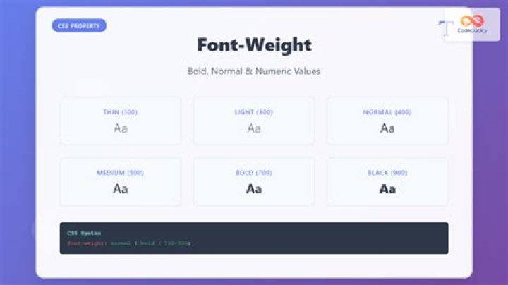 How do I change the font weight bold in CSS?