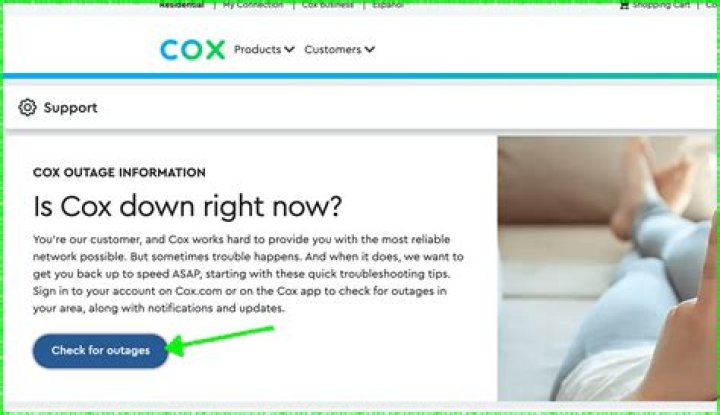 How do I check my Cox Internet outage?
