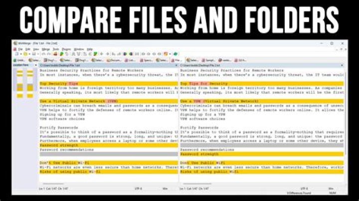 How do I compare two files in different folders?