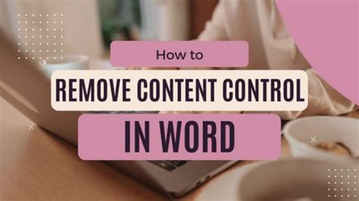 How do I create a content control in Word?