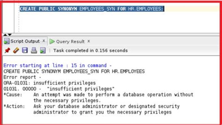 How do I create a public synonym in Oracle 11g?