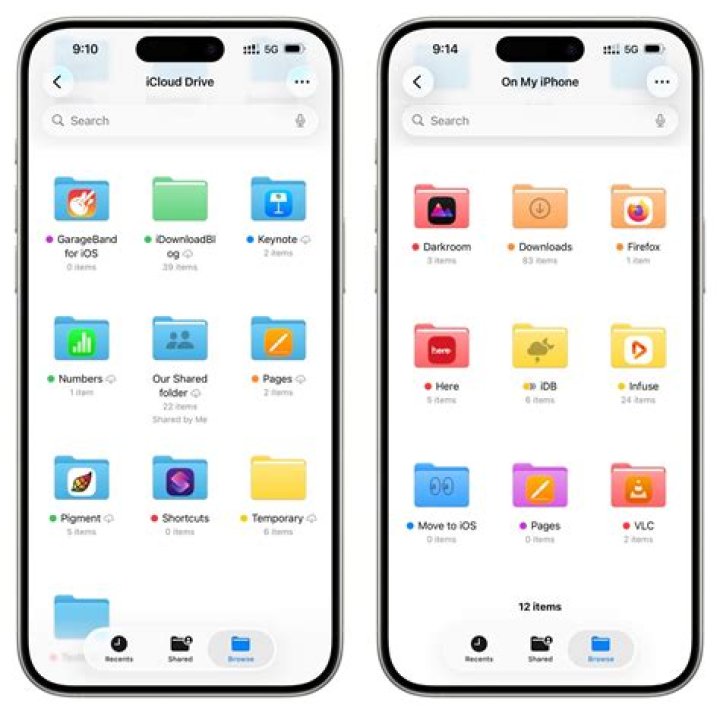 How do I customize my iPhone folder icons?