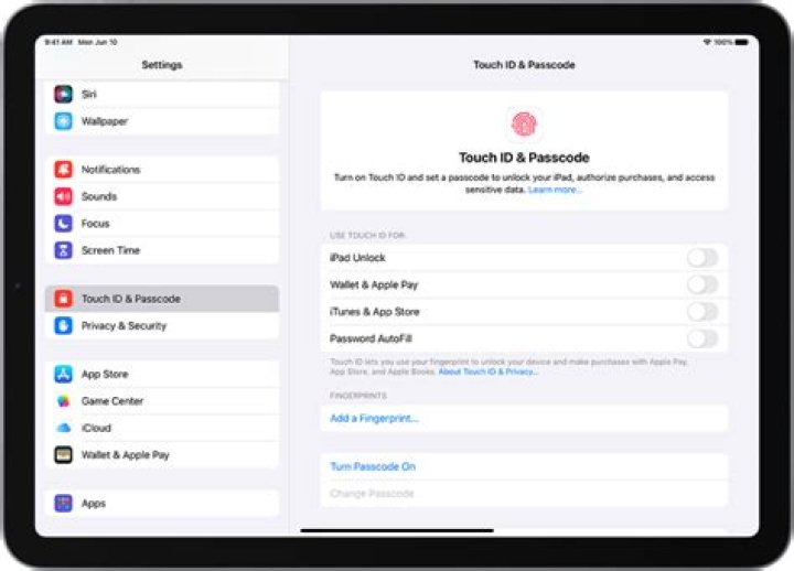 How do I enable Touch ID for downloads?