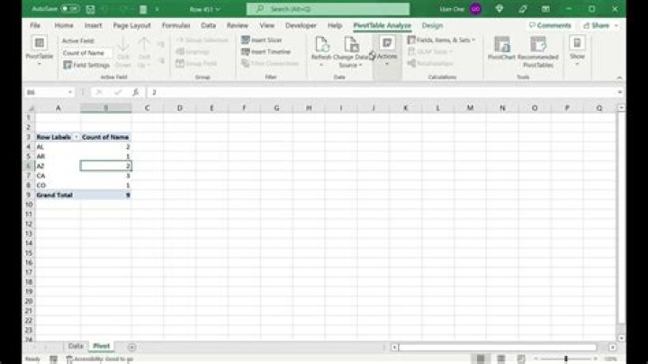 How do I expand the range of a pivot table?