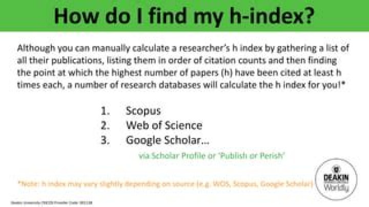 How do I find my h-index on Web of Science?