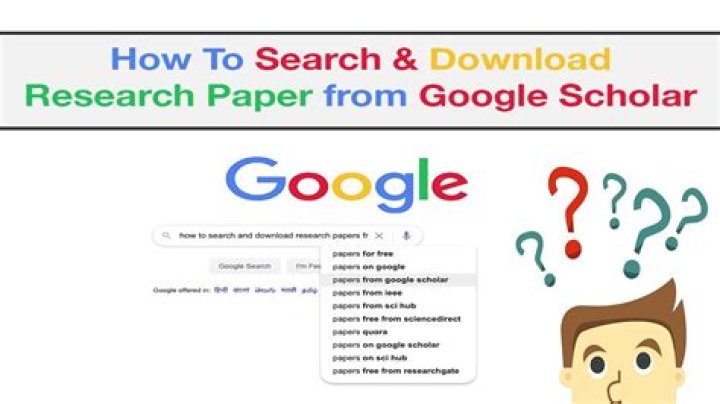 How do I find research paper on Google Scholar?