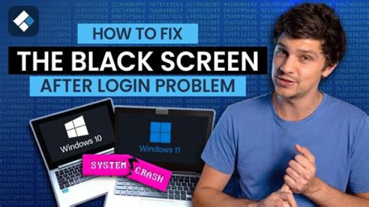 How do I fix a black screen on Windows 10 before login?